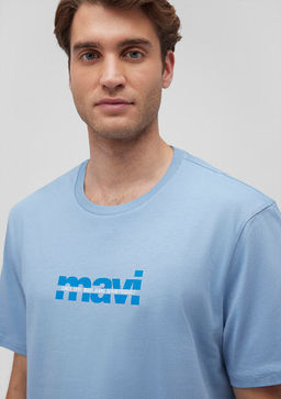 Mavi Logo Bask?l? Mavi Tisort  фото 5