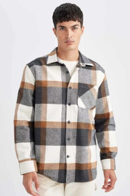 Relax Fit Kareli Oduncu Flanel Uzun Kollu Gomlek