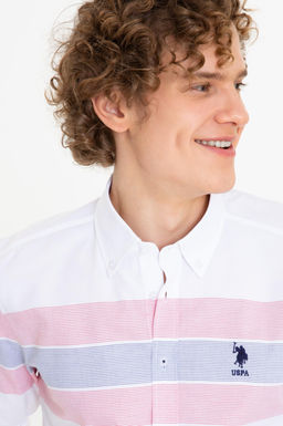 Мужская красная рубашка с длинным рукавом - U.s. polo assn фото 2