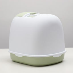 Туалет закрытый с совком, 47 х 40 х 39 см, бело-зеленый - Пижон фото 3