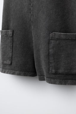 MONO CORTO EFECTO LAVADO PUNTILLA / Gris antracita - Zara фото 7