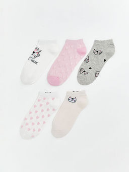 Desenli Kad?n Patik ?orap 5li