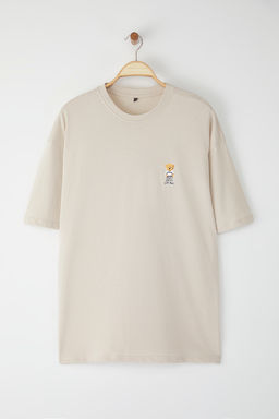 TRENDYOL MAN Siyah Unisex Regular/Normal Kesim Ay?c?k Bask?l? %100 Pamuklu T-Shirt TMNSS25TS00161 - Trendyolmilla фото 38