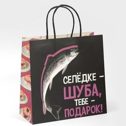 Пакет подарочный новогодний «Шуба», 22 х 22 х 11 см