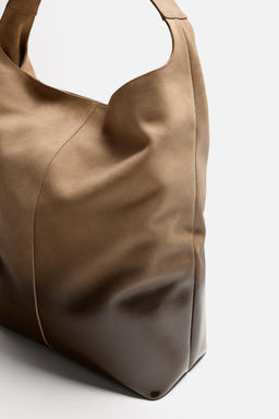 LACQUERED LEATHER SHOPPER BAG - Zara фото 5
