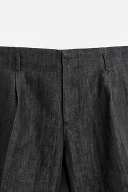 COTTON/LINEN WIDE-LEG JEANS - Zara фото 8