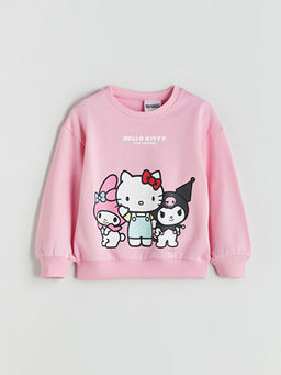 Bisiklet Yaka Kuromi Bask?l? K?z ?ocuk Sweatshirt