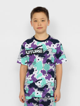 CRB wear / CSJB 63562-44-374 Футболка для мальчика,фиолетовый/Ex.Cherubino