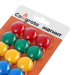 Набор магнитов для доски 12 шт., d - 2 см, блистер, МИКС - Calligrata фото 2