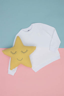 U. S. Polo Assn Детский белый базовый свитшот с круглым вырезом