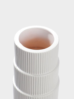 Ваза напольная керамика "Идальго" 58х13 см, белый