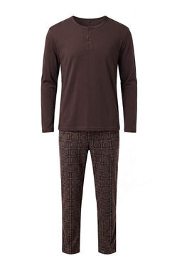 Kahverengi Regular D__meli Yaka Ekose _rme Pijama Tak_m_ TMNAW26PT00021