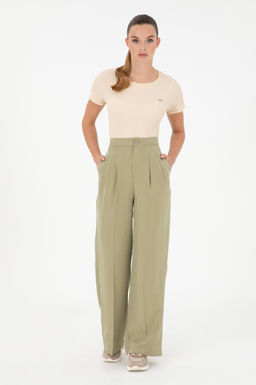 Женские брюки из плотной ткани светло-хаки Неожиданная скидка в корзине - U.s. polo assn фото 3