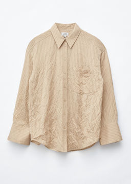 Camisa arrugada de corte holgado