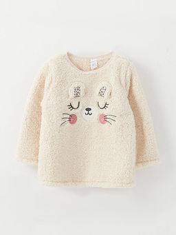 Bisiklet Yaka Uzun Kollu Nak?? Detayl? K?z Bebek Polar Pijama Tak?m? - Waikiki фото 2