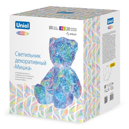 ULD-R504 USB/RGB BEAR Светильник декоративный Мишка, с USB проводом. 80 светодиодов. RGB свет. Цвет корпуса радужный. TM Uniel - Volpe фото 5
