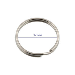 Фурнитура металл Gamma GH 107/17 Кольцо для ключей d внутр. 17 мм 20 шт в пакете №04 под никель