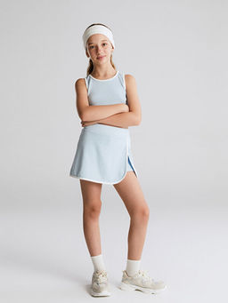 Bisiklet Yaka K?z ?ocuk Atlet ve ?ort Etek