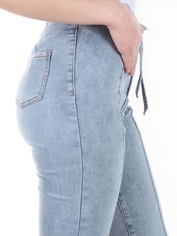 0062 GRAY/BLUE Джинсы женские зауженные YTD JEANS