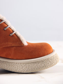 Ботинки 308.агатаw.Мандарин замша з/шерсть