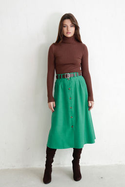 Юбка на пуговицах длины миди - Martichelli фото 26