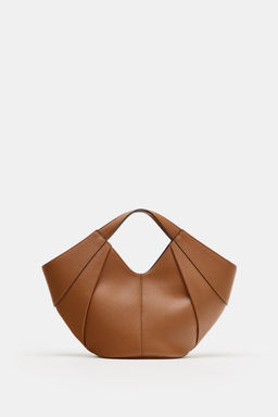 BOLSO MINI SHOPPER CANVAS / Tostado oscuro - Zara фото 2