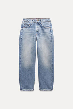 ZW COLLECTION STRAIGHT-LEG MID-RISE JEANS - Zara фото 6