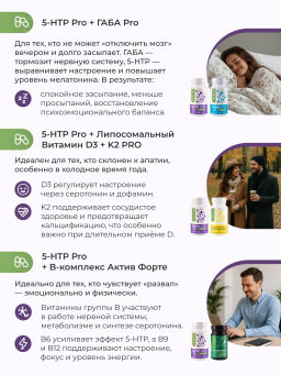 5HTP Гидрокситриптофан PRO-антистресс,качество сна, контроль аппетита, спокойствие,хорошее настроение