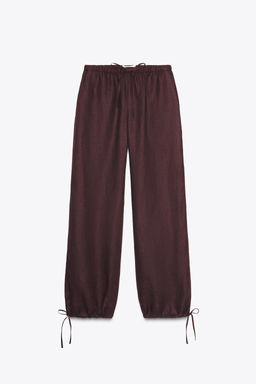 LINEN BALLOON TROUSERS
