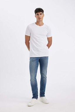 Pedro Slim Fit Джинсовые брюки узкого кроя с нормальной талией и узкими штанинами - Defacto фото 4