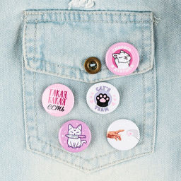 Цена за 10 шт. Значок металлический, закатной Смирись я девушка, 25 мм, МИКС