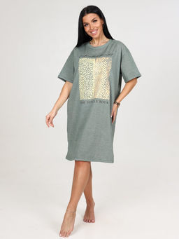 221 ТУНИКА ЖЕНСКАЯ (Джинса зелёная)