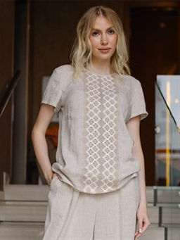 БЛУЗКА лен 73%, вискоза 27%