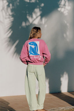 SUDADERA LAVADA HENRI MATISSE / Rosa - Zara фото 3