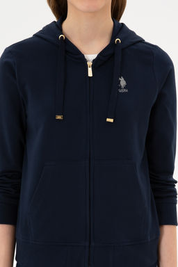 Kad_n Lacivert Sweatshirt Sepette S_rpriz _ndirim - U.s. polo assn фото 13