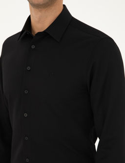 Siyah Arm_rl_ Slim Fit Uzun Kollu G_mlek
