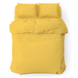 Пододеяльник Евростандарт на пуговицах Созвездие, желтый 220х215см, бязь Комфорт 121г/м2, хлопок 100%, упаковка классическая ПВХ 28х41см, Домашняя мода (Россия)