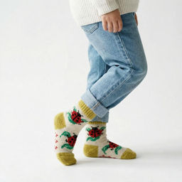 Аксессуар Носки вязаные дет арт.7410024-78-дет БОЖЬЯ КОРОВКА