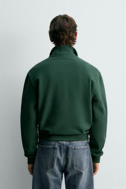 SUDADERA REGULAR FIT CUELLO CREMALLERA / Verde - Zara фото 3