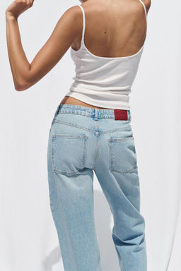 Z1975 STRAIGHT FULL LENGTH HIGH-WAIST WRAP WAIST JEANS - Zara фото 5