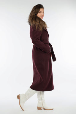 Мех натуральный (чернобурая лисица), Пальто утепленное Холлофайбер 300 - El podio фото 3