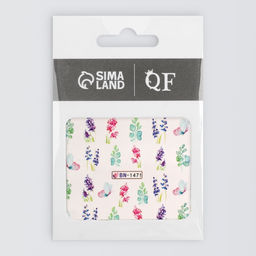 Цена за 6 шт. Слайдеры для ногтей Акварельные цветы, разноцветные - Qf фото 3