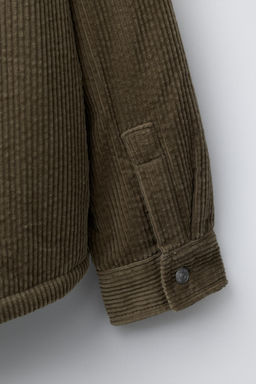 CORDUROY FAUX SHEARLING OVERSHIRT - Zara фото 5