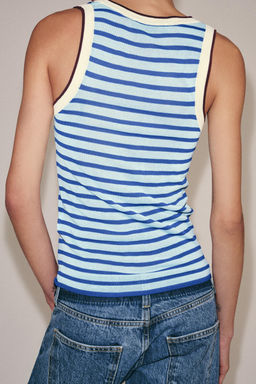 TOP PUNTO RAYAS / Azul medio - Zara фото 3