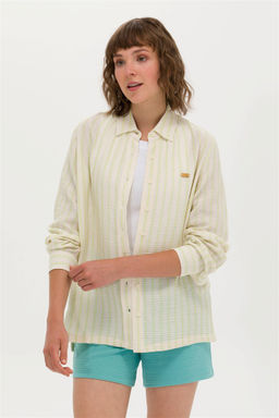 Женская рубашка цвета морской волны с длинным рукавом - U.s. polo assn фото 10