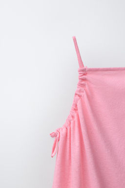 CONJUNTO TOP Y BERMUDA CON ALGOD?N Y LINO / Rosa medio