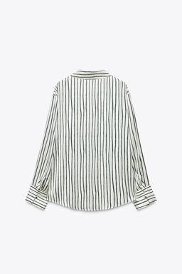 STRIPED SATIN SHIRT - Zara фото 5