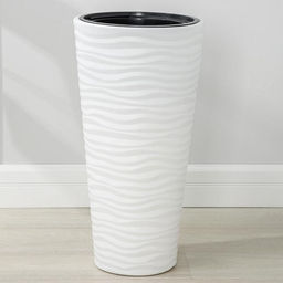 Кашпо для цветов со вставкой «Оазис», 25 л (5 л), пластик, белое