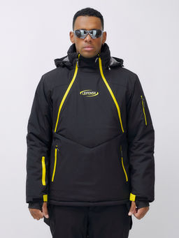 Горнолыжный костюм анорак мужской зимний черного цвета 389Ch - Leifensh фото 16