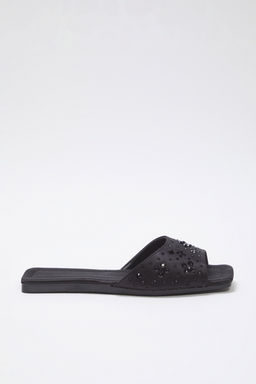 Trendyol Shoes Siyah Tasl? Saten S?k Kad?n Terlik TAKSS25TE00025 - Trendyolmilla фото 10